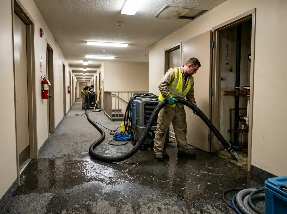 multi-unit-apartment-hallway-f-005 — frequently asked questions, Emergency Burst Pipe Water Extraction & Removal in Parksdal…